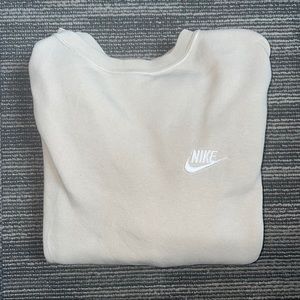 Cream Nike Crew Neck